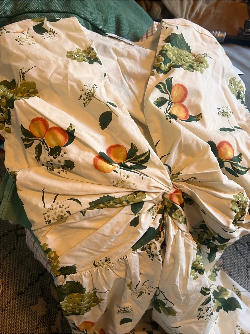🍊🍃 NWT! Abercrombie & Fitch Floral & Citrus Maxi Dress - XL Tall